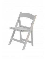 (Kids) White Resin Folding Chair